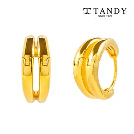 [TANDY] Signature Earrings TDE303: Timeless 92.5% Pure Silver Plated Daily Ring Earrings for a Luxurious Touch - Made in Korea